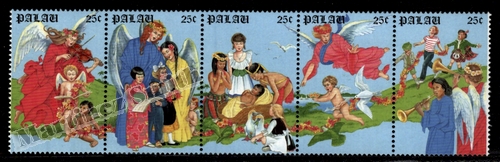 Palau 1988 Yv. 224-28 Christmas - Complete Strip - MNH