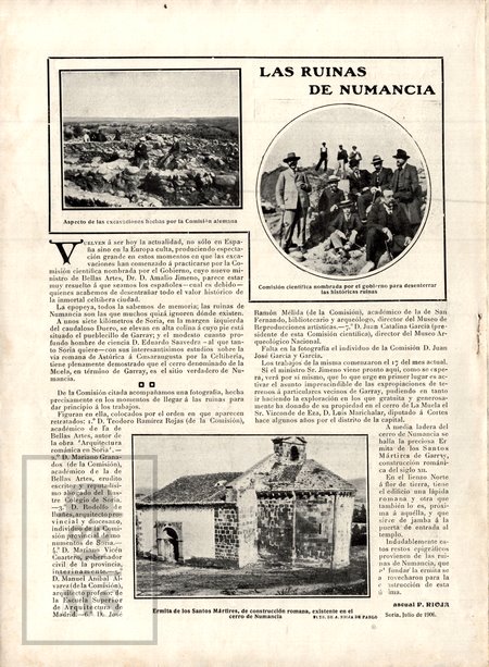 Recorte Artículo Prensa 1906 Nuevo Mundo Página Completa - Las Ruinas de Numancia