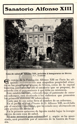 Recorte Artículo Prensa 1906 Nuevo Mundo Cuartilla - Sanatorio Alfonso XIII, Paris - Tuberculosis