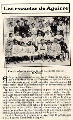 Press Clipping 1906 Nuevo Mundo Sheet - The Aguirre Schools, Madrid