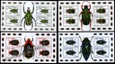 Santo Tomé y Príncipe 2001 Yvert 1325-28, Fauna, Insectos, Escarabajos - Minipliego - MNH