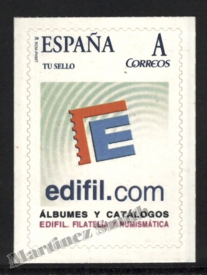 España 2007 Sellos Personalizados "Tu Sello" Edifil 1, Logotipo Edifil - Adhesivo - Nuevo