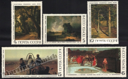 [rs_5316-20_stk] Rusia Unión Soviética 1986 Yvert 5316-20, Arte, Tesoros de la Galería Tretiakov - (MNH)