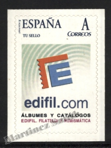 [es_edpe_1_stk] España 2007 Sellos Personalizados Edifil 1, Logotipo Edifil - Adhesivo - Nuevo