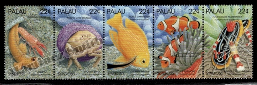 [pw_197-201] Palau 1987 Yvert. 197-201, Fauna Marina, 25º Aniv. Movimiento Ecologista -  MNH