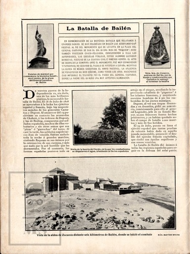 [cl_nm_655_1] Recorte Artículo Prensa 1906 Nuevo Mundo Página Completa - Batalla de Bailén